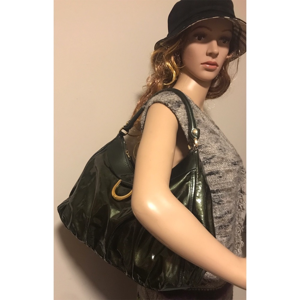 Gucci Enamel Canvas Shoulder Bag